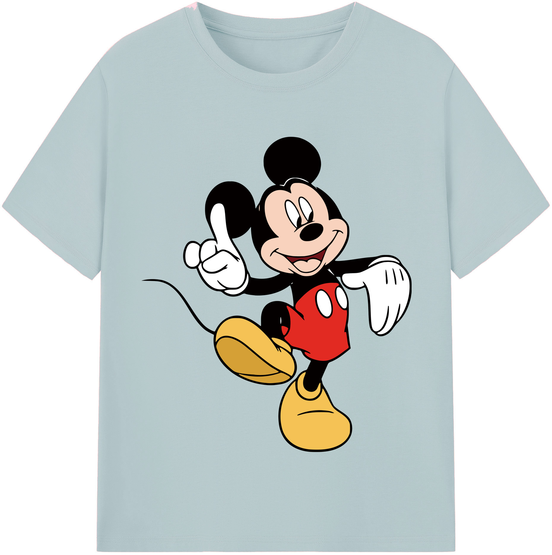 （画像用） ミッキーマウス Mickey Mouse 綿100％半袖Tシャツ（フロントプリント）